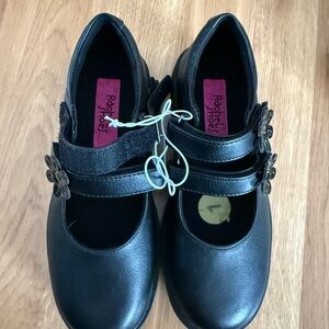 NEW Rachel Shoes Girl's Lil Rue Flats - Black - Size 1